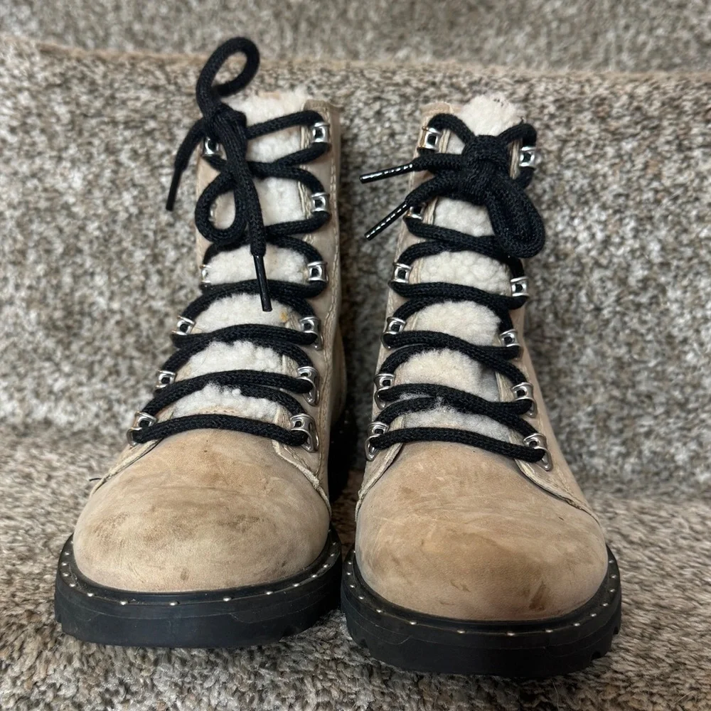 SOREL Woman’s Lennox‎ Shearling Boots Tan Size 6 Waterproof